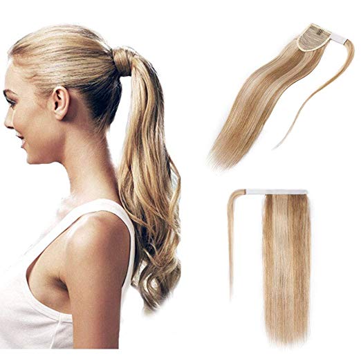 Remy Hair - Ponytail - Lightest blonde - 20"  100grm