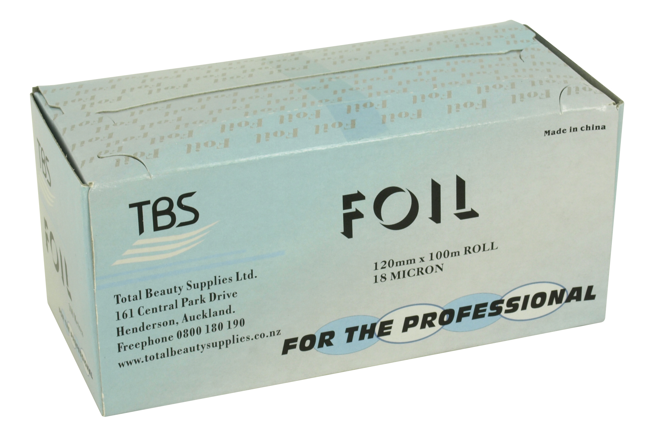 Silver Hair Foil 120mm x 100m Roll – 18 micron.