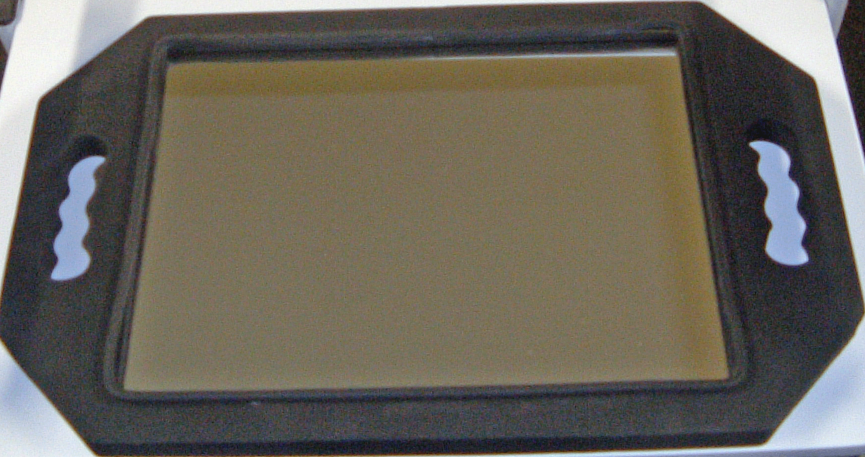 Mirror rectangular soft cover black