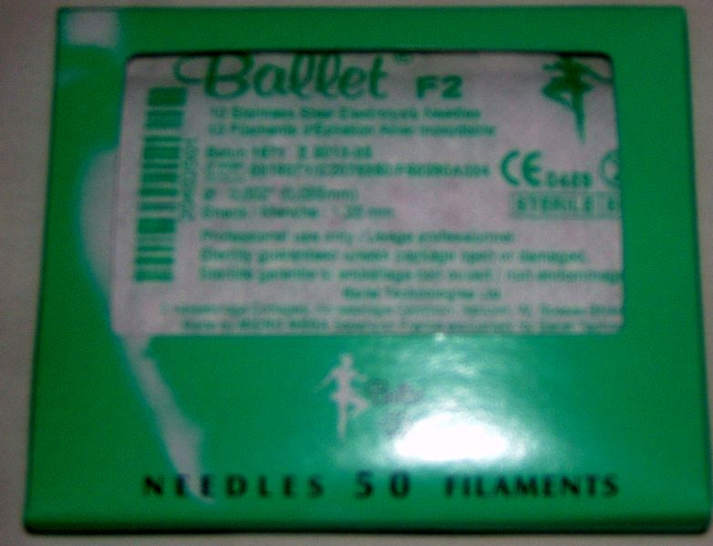 Ballet Electrolysis needles F2 (pk50)