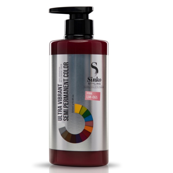  Sinko Styling  Semi-Permanent Ultra Vibrant Hair Color 500ml- Pink 