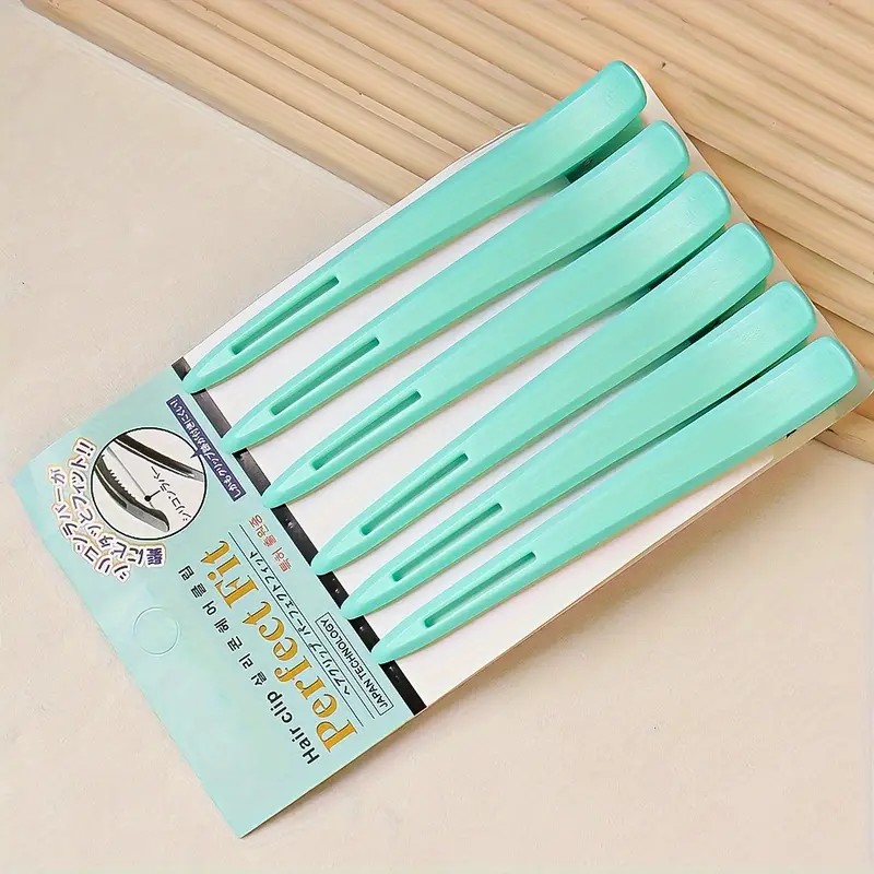 Sectioning Clips Anti No Slip Duck Billed (PK6) - COLOUR GREEN